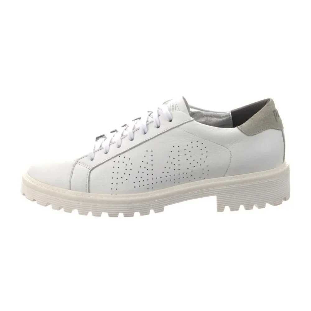 P448 Women’s Bull White Leather Low Top Platform Sneakers Size 37